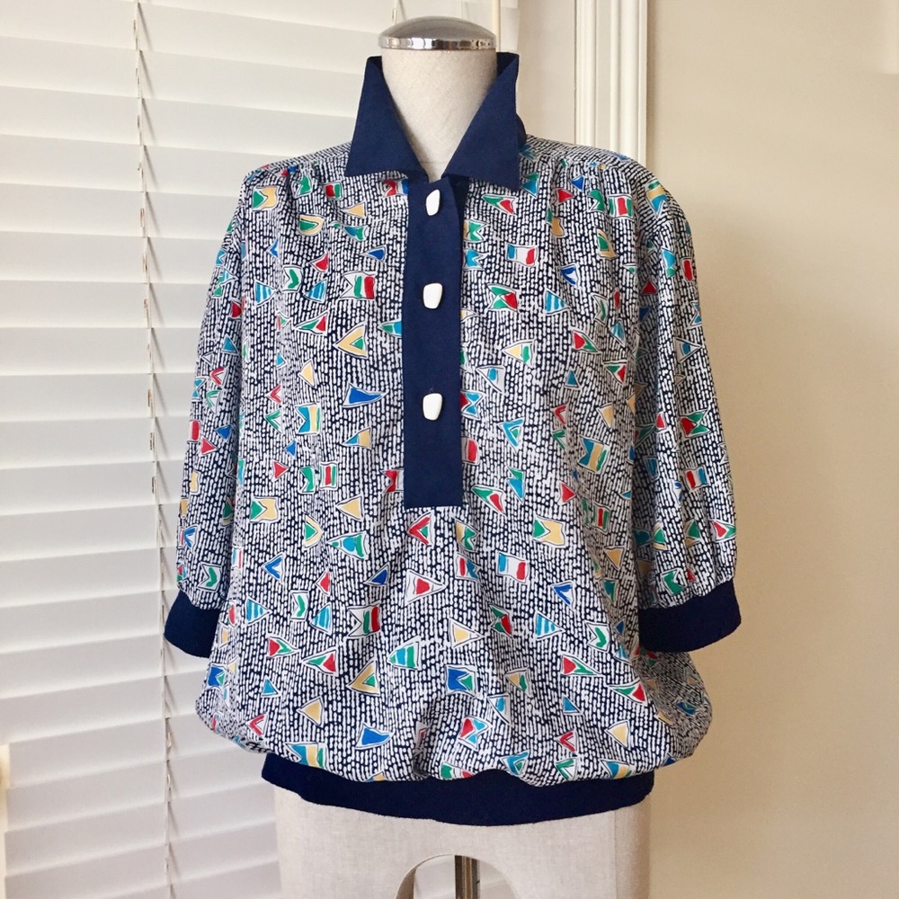 Vintage Judy Bond Short Sleeve Top